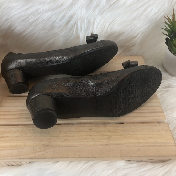 Stuart Weitzman Slip On Pewter Ballet Heels - Picture 4 of 6